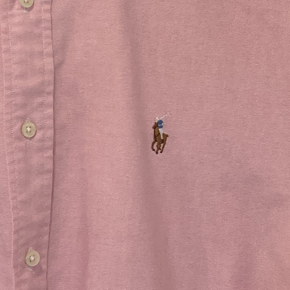 Ralph Lauren Men's 'The Blake'  Long Sleeved Cotton Shirt in Pink XL - Picture 5 of 7